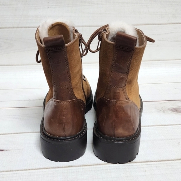 Lucky Brand Ilianna Lace-Up Faux Fur Hiker Boots Size 6 - New Without Box - Picture 3 of 12